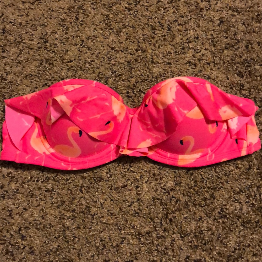 Aerie Size 34A underwire Hot Pink Swimsuit bandeau